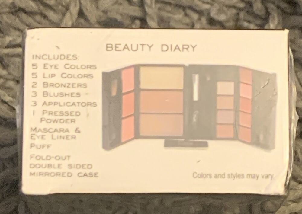 New Sealed ME Makeover Essentials Beauty Diary Makeup Case Eye Lip Bronzer Blush